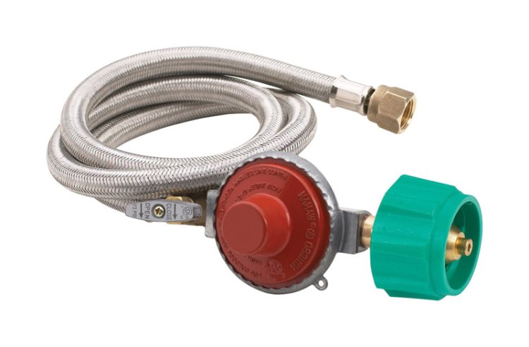 (image for) Stainless Steel Gas Line Hose and Regulator