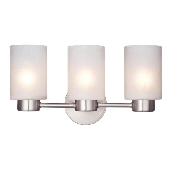 (image for) 3-Light Brushed Nickel Gray Cylindrical Wall Sconce