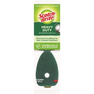 (image for) Scotch-Brite Heavy Duty Dishwand Scrubber Refill For Kitchen 2 p