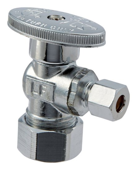(image for) 5/8 in. Compression x 1/4 in. Compression Brass Shut-Off Valve