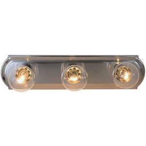 (image for) Beveled 18 in. Edge Vanity Lighting Brushed Nickel 3-Bulb