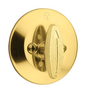 (image for) Polished Brass Metal Single Sided Deadbolt