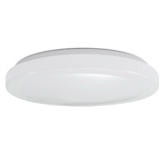 (image for) 13 in. H x 13 in. W x 3.8 in. L White LED Ceiling Light Fixture