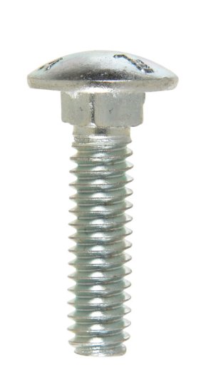 (image for) 1/4 in. Dia. x 1 in. L Zinc-Plated Steel Carriage Bolt 1