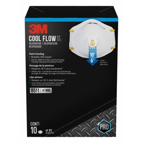 (image for) N95 Paint Sanding Cup Disposable Respirator Pro-Series Valved