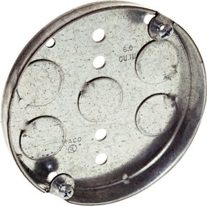 (image for) 4 in. Round Steel 1 gang Junction Box Gray