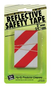 (image for) 24 in. Rectangle Red/Silver Reflective Safety Tape 5 pk
