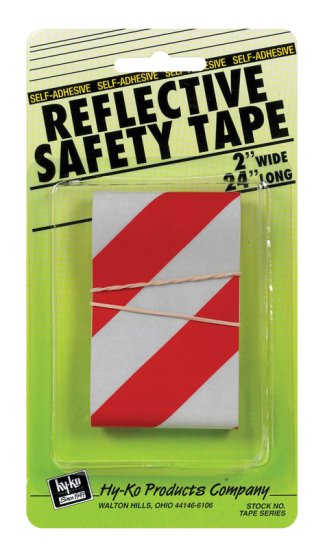 (image for) 24 in. Rectangle Red/Silver Reflective Safety Tape 5 pk