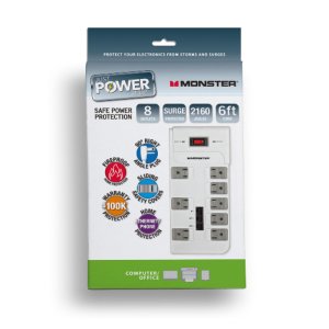 (image for) Monster Just Power It Up 2160 J 6 ft. L 8 outlets Surge Protecto
