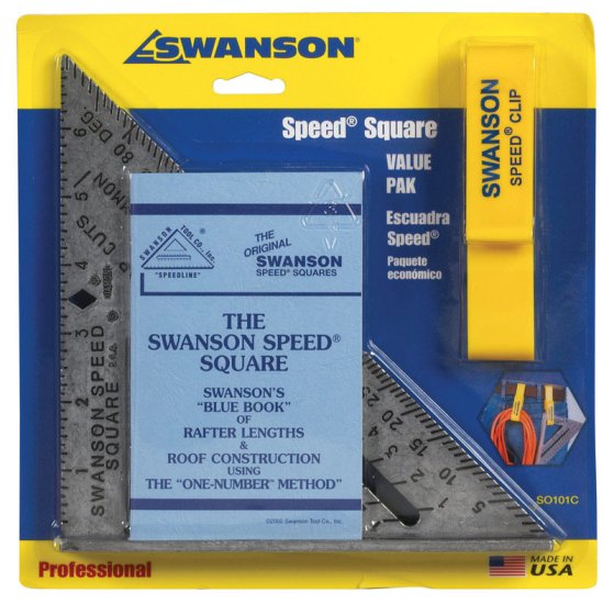 (image for) 7.25 in. L x .875 in. H Aluminum Speed Square Silver