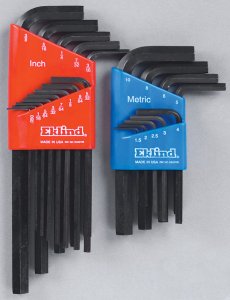 (image for) Hex-L Metric and SAE Long and Short Arm Hex L-Key Set 22
