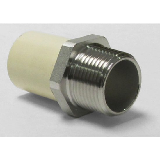 (image for) Schedule 40 1/2 in. CTS x 1/2 in. Dia. MIPT CPVC/Stainless S