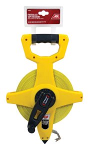 (image for) 200 ft. L x 0.5 in. W Fiberglass Long Tape Measure Yellow 1 pk