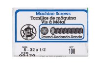 (image for) No. 8-32 x 1/2 in. L Combination Round Head Zinc-Plated