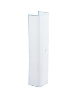 (image for) Rectangle White Glass Fan/Fixture Shade 1 pk