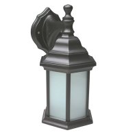(image for) OUTDOOR WALL LANTERN, CAST ALUMINUM, BLACK, 6-1/4 X 12-3/8 IN.,