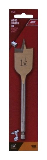 (image for) 1-1/8 in. x 6 in. L Steel Wood Boring Bit 1 pc.