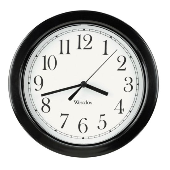 (image for) 8-1/2 in. L x 8-1/2 in. W Indoor Analog Wall Clock Plas