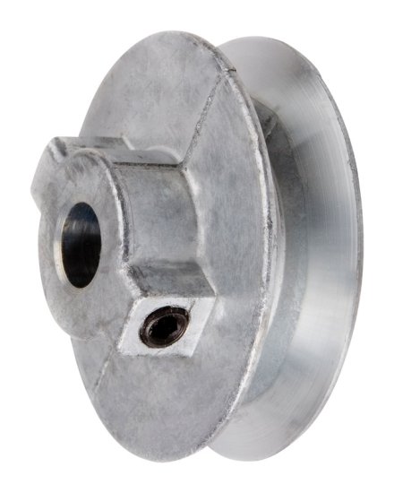(image for) 2 1/2 in. Dia. Zinc Single V Grooved Pulley