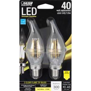 (image for) C10 E12 (Candelabra) LED Bulb Soft White 40 Watt E