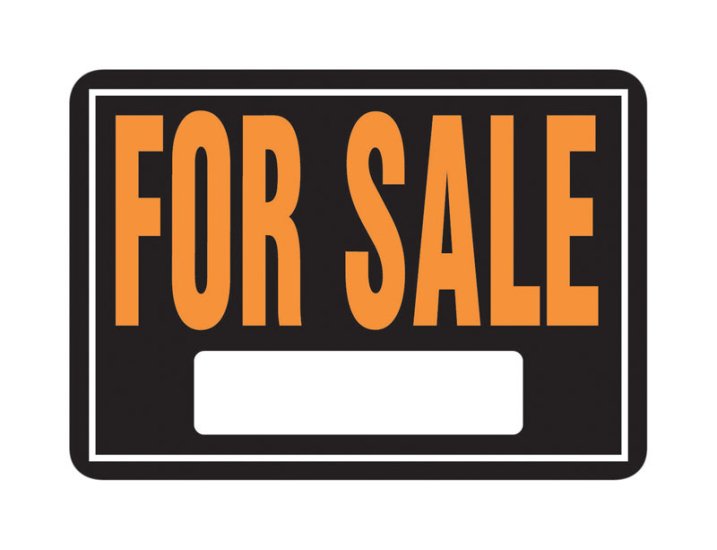 (image for) Hy-Glo English Black For Sale Sign 9.25 in. H x 14 (CLOSEOUT)