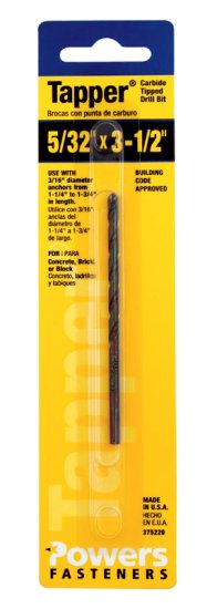 (image for) Tapper 5/32 in. x 3-1/2 in. L Carbide Tipped Drill Bit 1