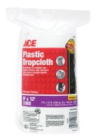 (image for) 9 ft. W x 12 ft. L x 3 mil Plastic Drop Cloth 1 pk