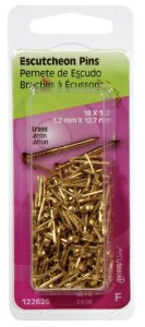 (image for) 16 Ga. x 3/4 in. L Brass Escutcheon Pins 1 pk 2 oz.