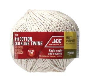 (image for) #18 in. Dia. x 200 ft. L White Twisted Cotton Twine