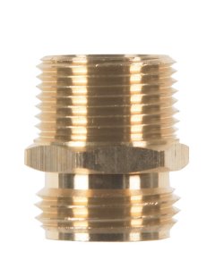 (image for) Brass 3/4 in. Dia. x 3/4 in. Dia. Hose Adapter 1 pk Yellow