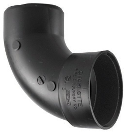 (image for) 3 in. Hub x 3 in. Dia. Spigot ABS 90 Degree Elbow