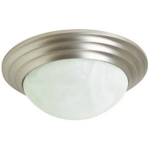 (image for) 8.75 in. 2-Light Satin Nickel Flush Mount