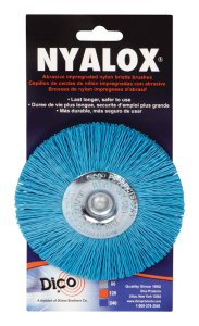 (image for) NYALOX 4 in. Fine Crimped Mandrel Mounted Wheel Brush Nylon