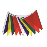 (image for) 11 in. x 18-1/2 in. Multi-Colored Pennant Flags (50 ft. pe
