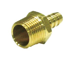 (image for) Brass 1/4 in. Dia. x 1/2 in. Dia. Adapter 1 pk Yellow