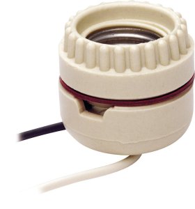 (image for) Porcelain Medium Base Keyless Socket 1 pk