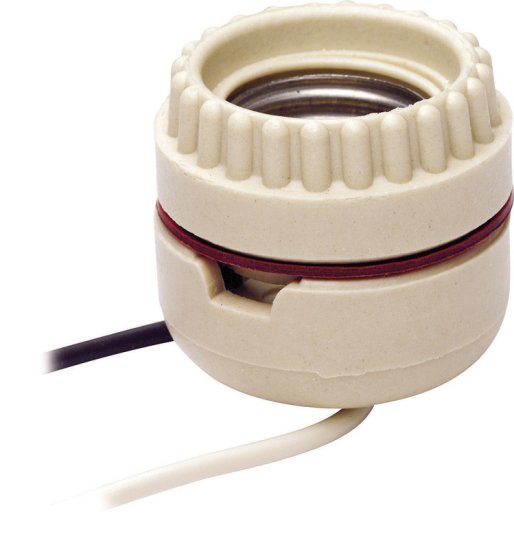 (image for) Porcelain Medium Base Keyless Socket 1 pk