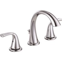 (image for) Chrome Widespread 2-Handle Bathroom Faucet with Pop-Up