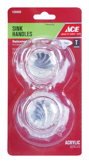 (image for) Delta Acrylic Hot and Cold Faucet Handles