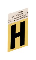 (image for) 1-1/2 in. Black Aluminum Self-Adhesive Letter H 1 pc.