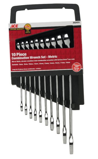 (image for) Multiple x 5.53 in. L Metric Wrench Set 10 pc.