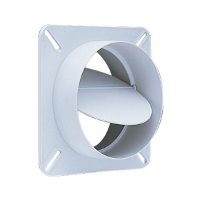 (image for) 4 in. W X 5 in. L White Plastic Back Draft Damper