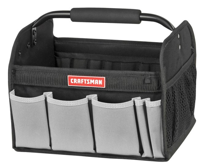 (image for) 12 in. W x 10 in. H Ballistic Nylon Tool Tote 7 pocket