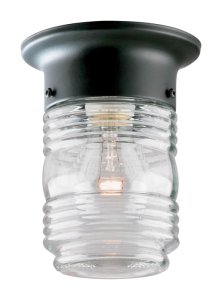 (image for) Matte Black Switch Incandescent Jelly Jar Light