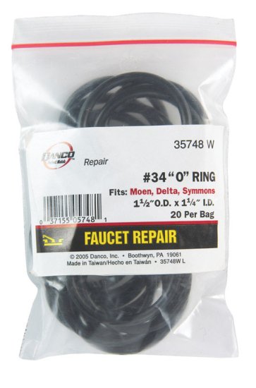 (image for) Danco 1-1/2 in. D X 1-1/4 in. D Rubber O-Ring 20 pk