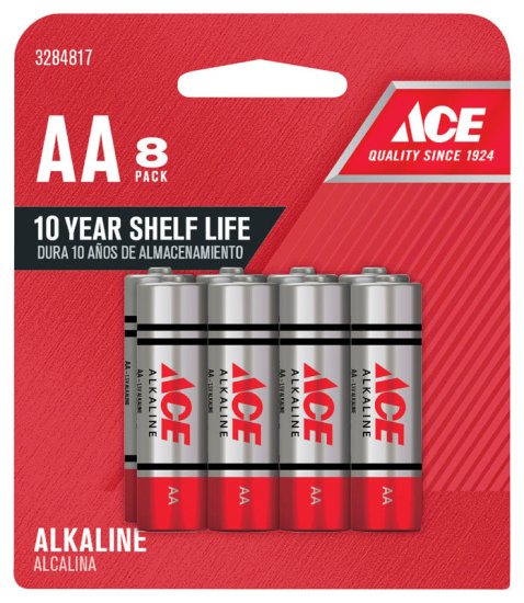 (image for) Ace AA Alkaline Batteries 8 pk Carded