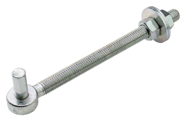 (image for) National Hardware Zinc-Plated Silver Steel 8 in. L Bolt Hook 150