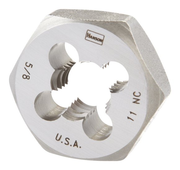 (image for) High Carbon Steel SAE Hexagon Die 5/8 in.-11NC 1 pc