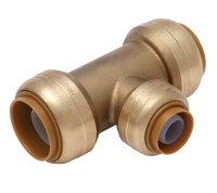 (image for) 3/4 in. Push x 3/4 in. Dia. Push Brass Reducing Tee
