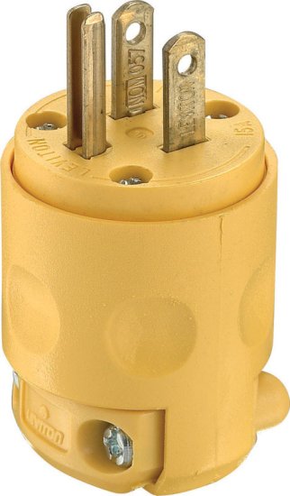 (image for) Residential PVC Grounding Plug 5-15P 18-12 AWG 2 Pole 3